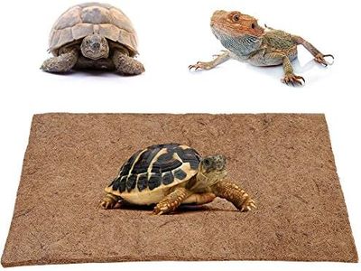 80x40cm Reptile Carpet, Reptile Coconut Fiber Carpet Bottom Mat Lizards Terrarium Cage Landscaping Floor Pad for Gecko, Bearded Dragons, Lizards, Iguanas, Anoles, Turtles, Snakes