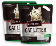 Foodie Puppies Katze King 14Kg/20L Cat Litter with Apple Fragrance - (7Kg/10L x Pack of 2) | Clay Granules, Scoop-able, Non-Dust | Clumps Quickly, Highly Absorbent, Odor Control