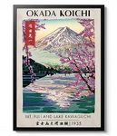 Mt Fuji & Lake Kawaguvhi Print, Okada Koichi Poster, Exhibition Wall Art poster, Modern Japanese Home Decor, Japanese Gift Idea, Gaming Home Decor, Archival Matte, A1 (Print Only) - 84.1x59.4cm