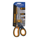 Westcott Titanium Bonded Non Stick Scissors, 8-inch Straight