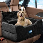 Aupures Dog Car Seat -Perfect Dog Car Seats for Large Medium Sized Dogs Under 55 lbs,Dog Booster Car Seat for Two Small Dogs with Adjustable Height,Pet Car Seat, Dog Car Carrier in Fabric(Black)