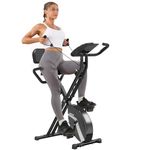 Exercise Bike, Micyox MX-600 Magnetic Foldable Indoor Cycling Bike with LCD Display and Heart Rate Sensor Home Workout Bike with Resistance Bands Space-saving Fitness Exercise Equipment