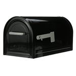 Gibraltar Mailboxes Reliant Large Capacity Galvanized Steel, Post-Mount, MB981B01, Black