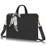 Laptop Bag for Women 15.6-Inch Carrying - Computer Bag Laptop Case Shoulder Slim Work Travel (Black)