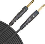 D’Addario Accessories Custom Series Guitar Cables - Instrument Cable with ¼ Inch Ends - High Performance Guitar Cord - For Guitars, Bass, Keyboards - Mono - Straight End, 5 feet