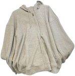 Zeagoo Women's Hoodie Jacket Vintage Hoodie Waffle Sweat Jacket Sweatshirt Casual Tops Jumper, gray, M