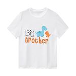 Koijhnb Big Brother Little Brother Matching T Shirt Tops Summer Short Sleeve Clothes Big Bro Tees for Toddler Baby Boys, 1-5Y (Dinosour 2-Big Brother, 3-4 Years)