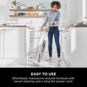 Shark Klik n' Flip Steam Mop – Grey Floor Cleaner