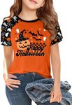 Ithalt Kids Halloween Shirt Boys Girls Happy Halloween Tshirt Pumpkin Tee