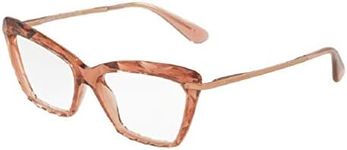 Dolce & Gabbana DG5025 3148 53M Transparent Pink Cateye Eyeglasses For Women+ BUNDLE with Designer iWear Eyewear Kit