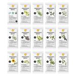 INDIGENOUS HONEY 15 Gift Sachets Small Pouch Raw Natural Honey - Organic Wild, Pure Tulsi, Unprocessed Ajwain, Mustard, Lychee, Coriander, Fennel, Sesame, Juliflora and more - 15g Each, Total 225g