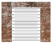 5 ft by 4 ft Cloth BrickPrint Photo Booth Backdrop Banner for Mugshot Signs! Quality Digitally Printed Image!