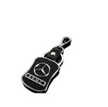 Auto Dean Mersede black and silver premium key chain/leather metallic/durable