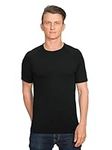 Brass Monkeys - 100% Pure Merino Wool - T Shirt - Made in New Zealand - Warm Thermal Top - Perfect for Outdoor Sports & Leisure Wear - Black - Large