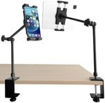 Mippko iPad Desk Mount,Tablet & Phone Holder for Desk/Table/Worktop/Countertop,360° Adjustable 21.5" Long Aluminum Arm Mount,Compatible with 4.7~12.9" iPad/Nexus/e-Reader/Fire HD/iPhone Devices