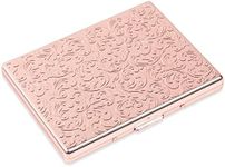 agnirame Metal Cigarette Case, Red Copper, Holds 10 100s Men's and Women's