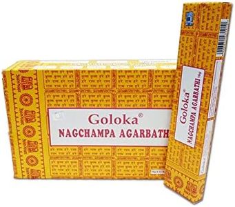 Goloka Nagchampa Agarbathi - 12 boîtes Parfum Nag Champa Bâtonnets d'encens indiens