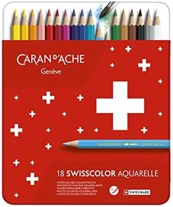 Caran D'ache Swisscolor color Pencils in Metal Box (Pack of 18)