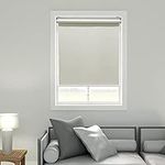 SCHRLING Cordless Roller Blind,100% Blackout Shades for Window and Door, Office and Home (Ecru, 31" W x 72" H)