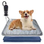 GOLOPET Pet Heating Pad,Medium 18x18inches Heated Bed for Elderly Cat,Waterproof Thermostat Electric Heated Mat,Whelping Heat Pad with Removable Cover for Puppies Kittens Dog