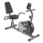 Marcy Magnetic Recumbent Bike with Adjustable Resistance and Transport Wheels NS-716R