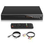 Blu-ray Disc Player, Full HD 1080P Blue Ray Disc Player for TV, Play Region A/1 Blu-Ray Disc & All Region DVDs, DVD CD Player with HDMI/AV/Coaxial Output Support USB Flash Drive (Zone 1 Blu-ray)