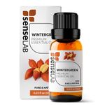 SenseLAB Wintergreen Essential Oil - 100% Pure Extract Wintergreen Oil Therapeutic Grade - Skin and Hair Care Oil - Relaxing and Soothing Oil - for Diffuser and Humidifier (10 ml)