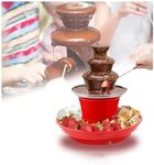 Chocolate Fondue Fountain, 3-Tier MINI Chocolate Fountain,Stainless Steel Electric Chocolate Fondue Fountain for Birthday Party Wedding