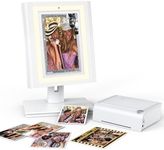 MWE Portable Desktop Photo Booth Machine Touch Screen with Printer and HD Camera, Photobooth with Software APP and Remote Control Photography,LED Surround Light (10.1'')
