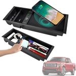 LDETXY Wireless Charger for F150 2009-2023, Center Console Organizer Box Fast Wireless Chargering with USB-A USB-C Port for 2009-2021 2022 2023 Ford F-150 Accessories, WC-1102