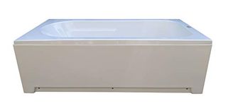 MADONNA Prestige 4 Feet Portable Acrylic Bath Tub with Front Panel and Side Panel (White)