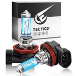 TECTICO H11 Fog Light Headlight Bulbs 12V 55W Warm White +130% Ultra Super Bright Car Halogen Upgrade Replacement, 2 Lamps