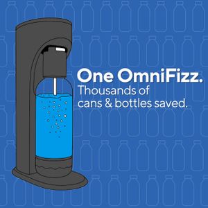 Drinkmate OmniFizz Sparkling Beverage Maker – Matte Black, 1L Bottle & CO2