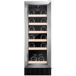 CDA CFWC304SS 19 Bottle Wine Cooler, Single Zone, 30cm Freestanding Under Counter Wine Fridge, Stainless Steel Door, LED Lighting, Temperature Control, Low Vibration, Energy Efficient