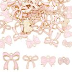 SUNNYCLUE Enamel Bowknot Charms for Jewelry Making Charms DIY Craft Supplies, Alloy, No Gemstone