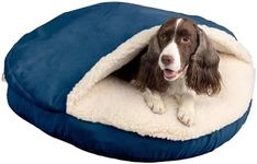 Snoozer Luxury Microsuede Cozy Cave Pet Bed, Extra Large - Sapphire