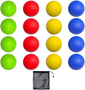 QEOCP Foam Golf Practice Balls 16 Pack Soft Limited Flight Golf Balls, Perfect for Indoor and Backyard Swing Practice!