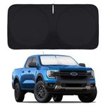 for 2024 Ranger Windshield Sunshade Window Sun Shade for 2019-2023 Ford Ranger XL/XLT Windshield Cover Custom-fit Foldable Sun Shield Protector Block UV Ray Car Accessories