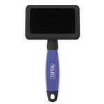 WAHL Canada Large Slicker Brush, Detangles and Removed loose hair, Stainless Steel Angled Pins, Great for Dog Grooming - Model 58424, Blue