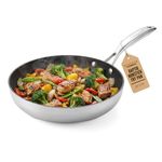 SCANPAN HaptIQ Nonstick Frying Pan, 20 CM, Professional 5-Ply Stainless Steel & Aluminum Pan – Stratanium+ Nonstick Coating – Durable Cookware Ideal for Frying, Searing, Sautéing, & Browning Foods