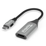 Plugable USB C to HDMI Adapter, HDMI 2.1, 8K 60Hz or 4K 144Hz, USB4 / Thunderbolt to Adapter for 4K HDR Monitor, XPS, iPhone 15, iPad Pro, MacBook Pro, Mac Resolution up to 4K 60Hz (USBC-HDMI8K)