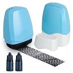 Identity Theft Protection Roller Stamp,Confidential Roller Stamp with Two Refills Ink,Identity Protection Roller Stamps for ID Theft Security and Personal Privacy Stamp(Blue
