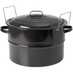 30 Quart 8 Jar Black Enamel Canner