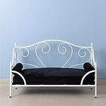 Pet Bed/Dog Sofa with Iron Frame/Bed for Dogs with Detachable Cushion/Comfortable Dog Sofas and Chairs/Cat Sofa for Small Dog/Dog Couch for Summer Using (White)