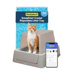 PetSafe ScoopFree Crystal Smart Front-Entry Self-Cleaning Cat Litter Box - WiFi & App Enabled - Hands-Free Cleanup with Disposable Crystal Trays - Less Tracking, Superior Odor Control - Includes Hood