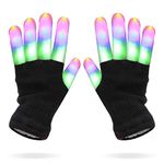 Luwint LED Colorful Flashing Finger Lighting Gloves (No Box Package)