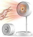 Electric Heater Energy Efficient Folding-Portable Heater Mini Space Heater,Small Ceramic Heaters Free Standing with Overheat & 2 Modes,White Silent Heater for Room Home Bedroom Office Desk