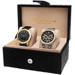 Akribos XXIV Men's AK740YG Analog Display Quartz Black Watch Set