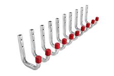 Gedotec Wall Hooks Garage mounting Hooks All Purpose Hooks Steel | 80 x 120 mm | Galvanized Metal | Universal Hooks - Basement Heavy Loads Wall mounting | Device Holder Mount - 20 Pieces