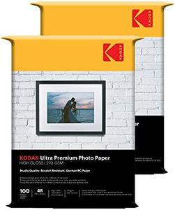 Kodak 270 GSM 4R (4x6) Glossy Photo Paper – Waterproof, Pack of 2 x 100 sheets, Compatible with all Inkjet Printers
